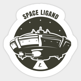 Space ligands, UFO kidnaps Sticker